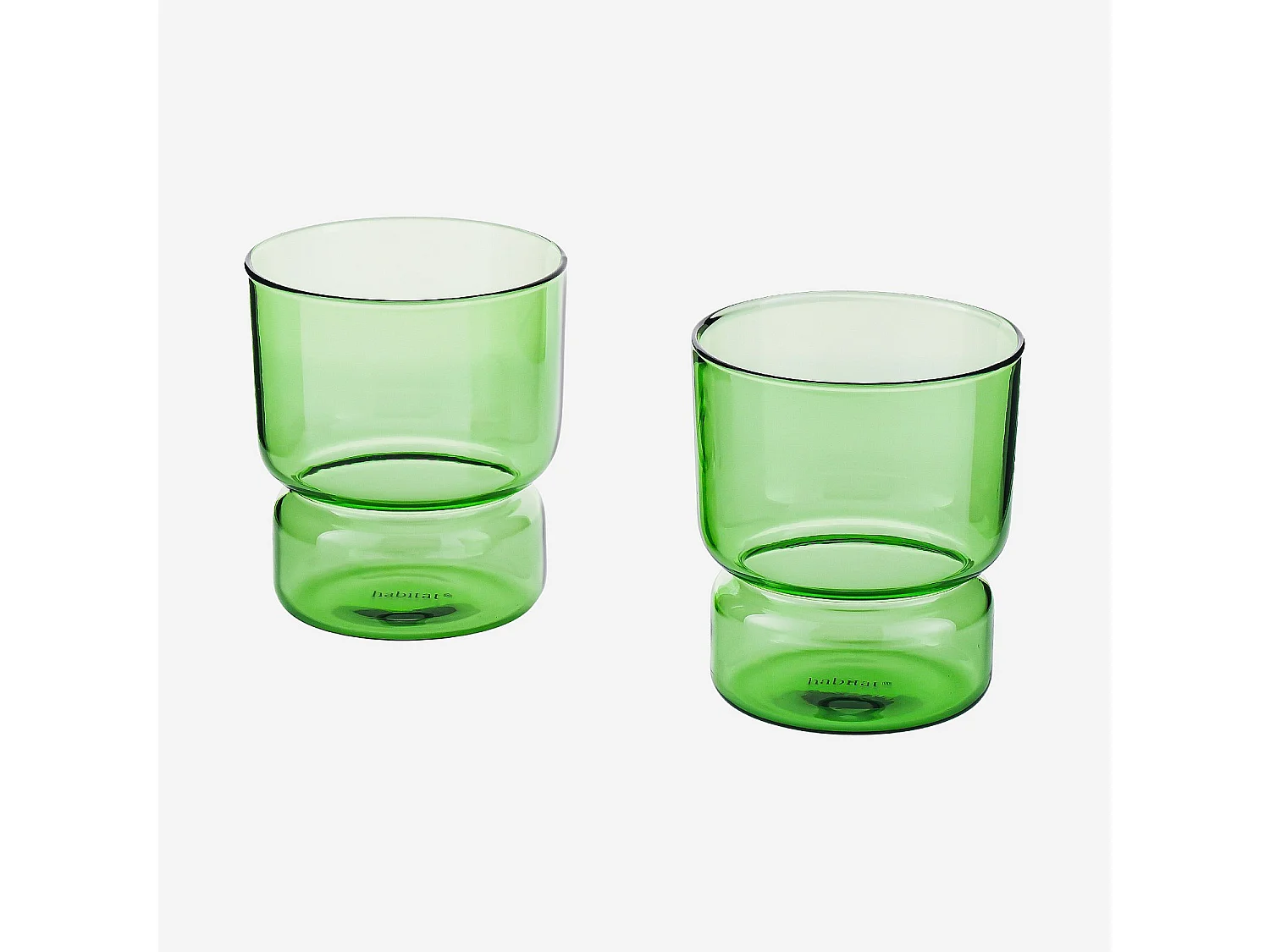 Lot de 2 verres - 30 cl - Vert