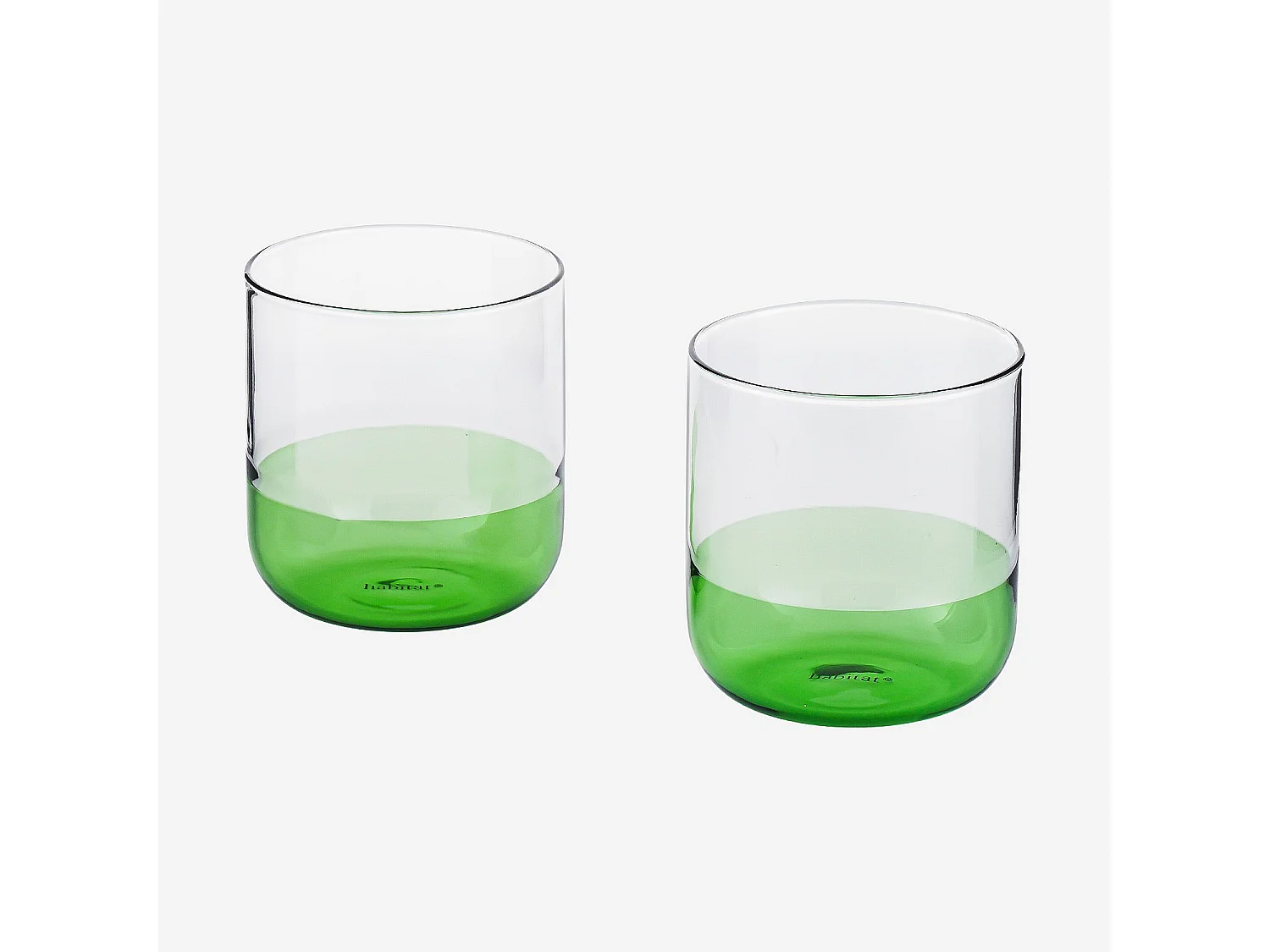 Lot de 2 verres - 34 cl - Vert