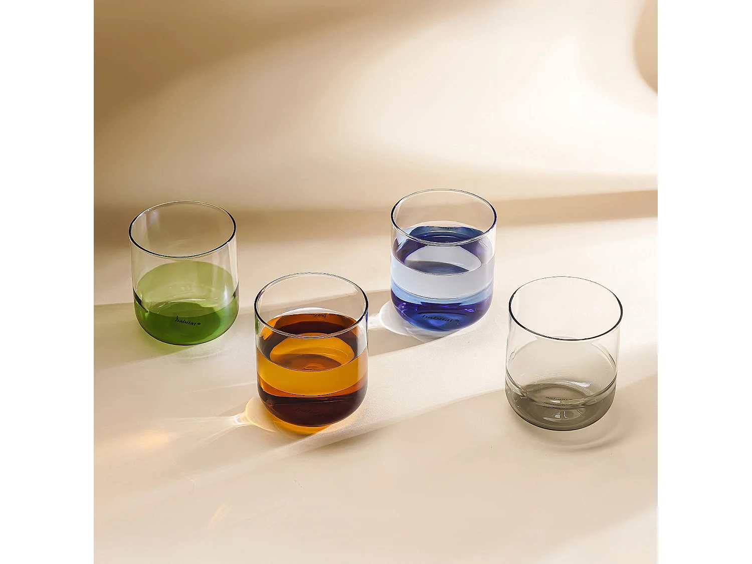 Lot de 2 verres - 34 cl - Vert