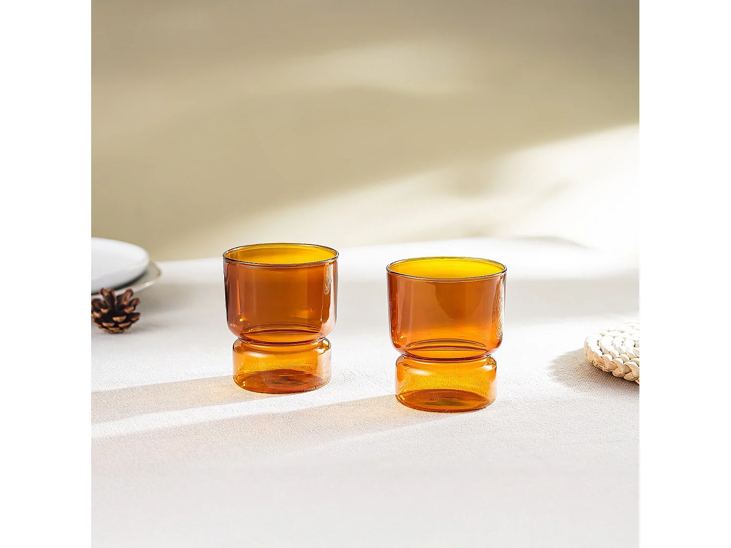Lot de 2 verres - 30 cl - Orange
