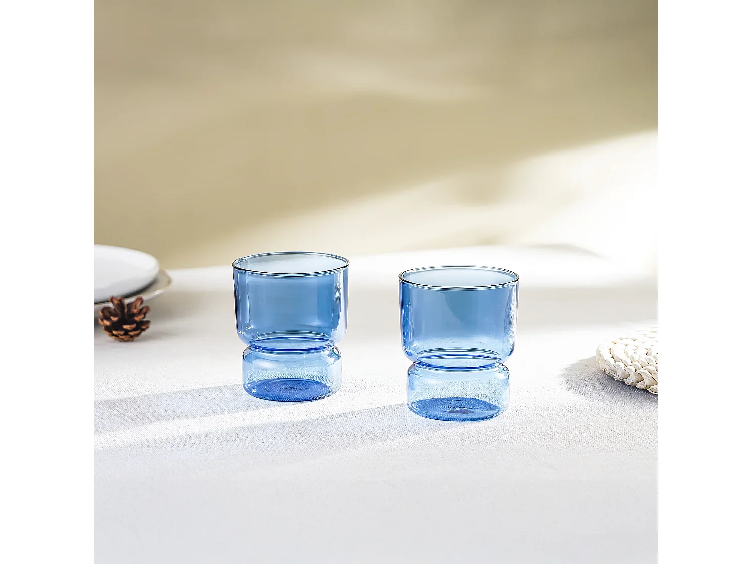 Lot de 2 verres - 30 cl - Bleu