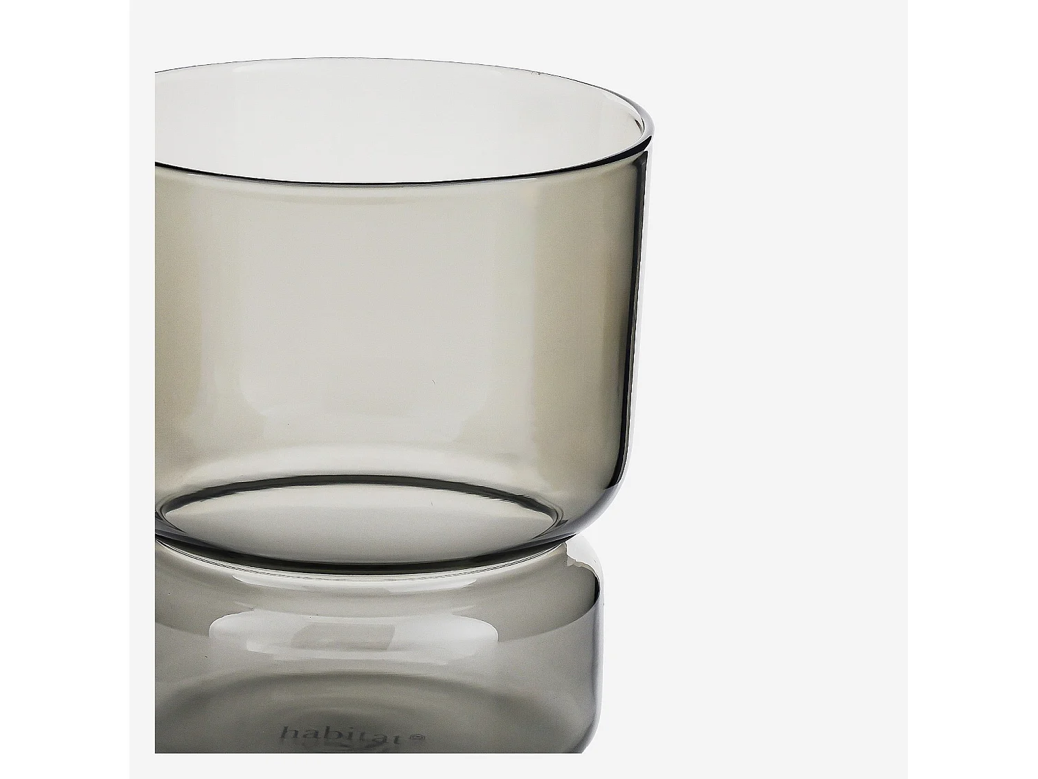 Lot de 2 verres - 30 cl - Gris