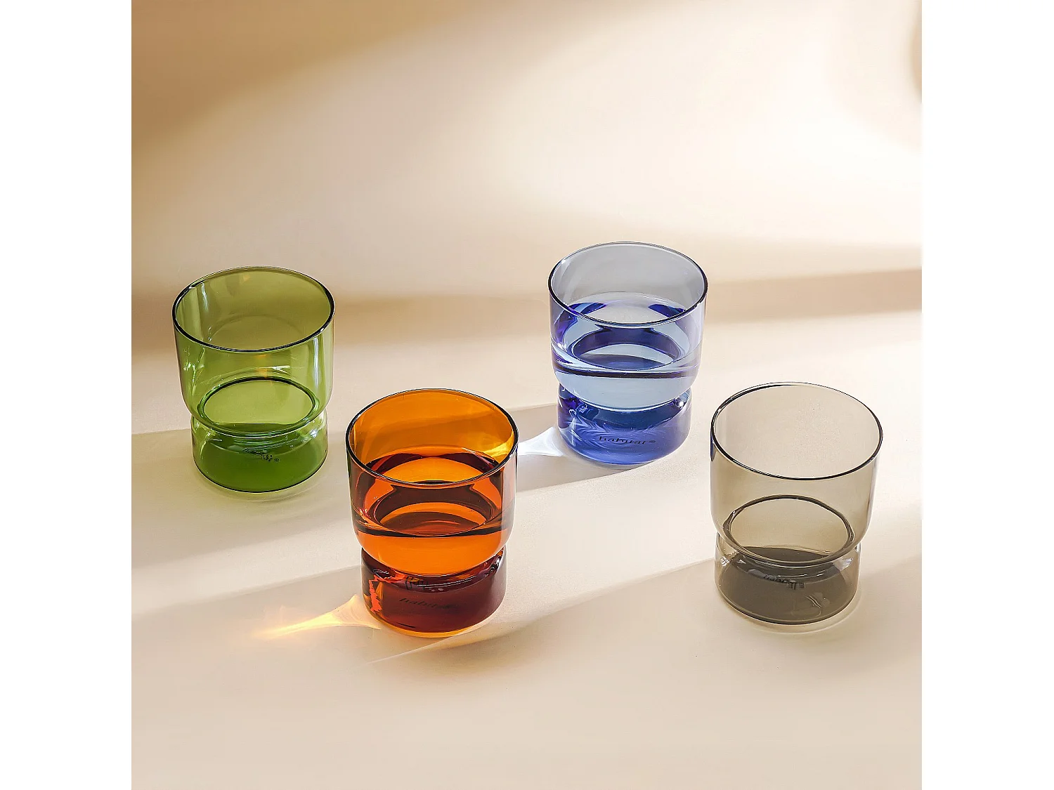 Lot de 2 verres - 30 cl - Gris