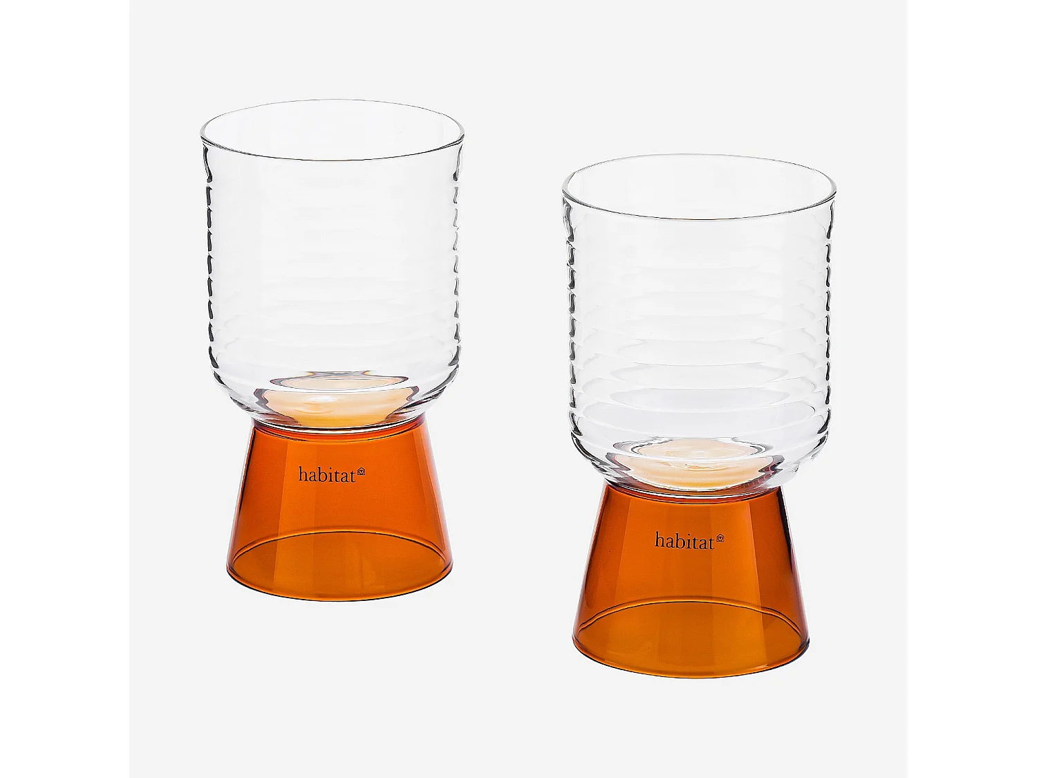 Lot de 2 verres - 35 cl - Orange
