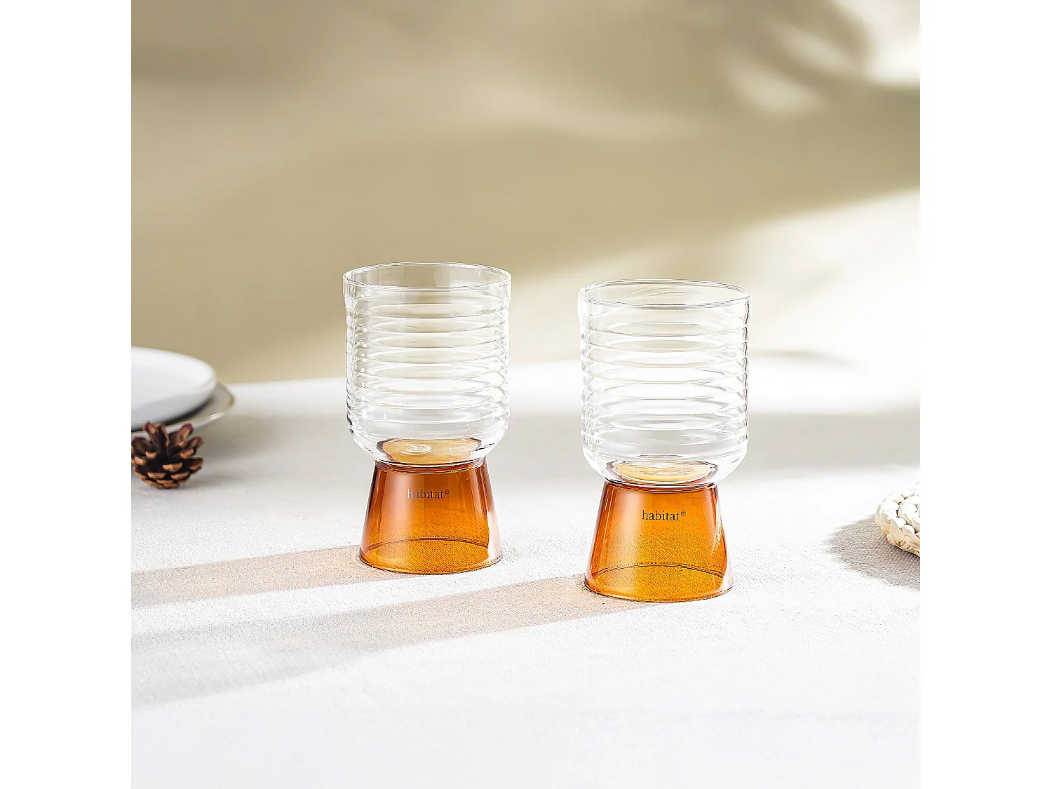 Lot de 2 verres - 35 cl - Orange