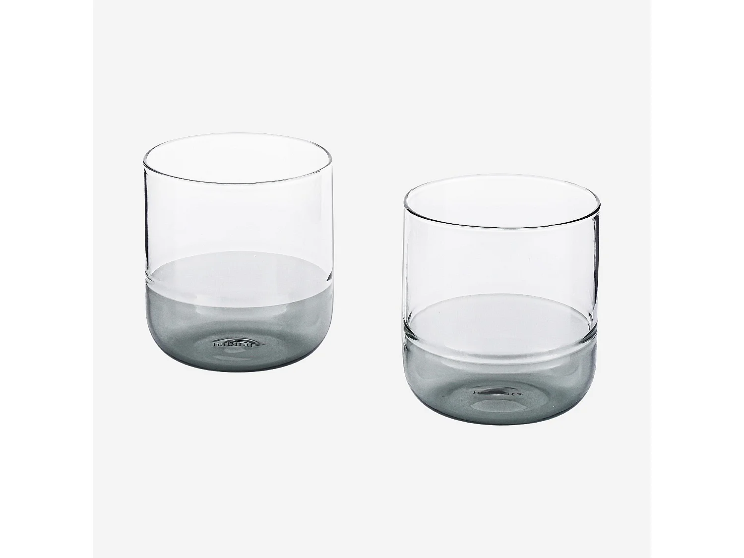 Lot de 2 verres - 34 cl - Gris