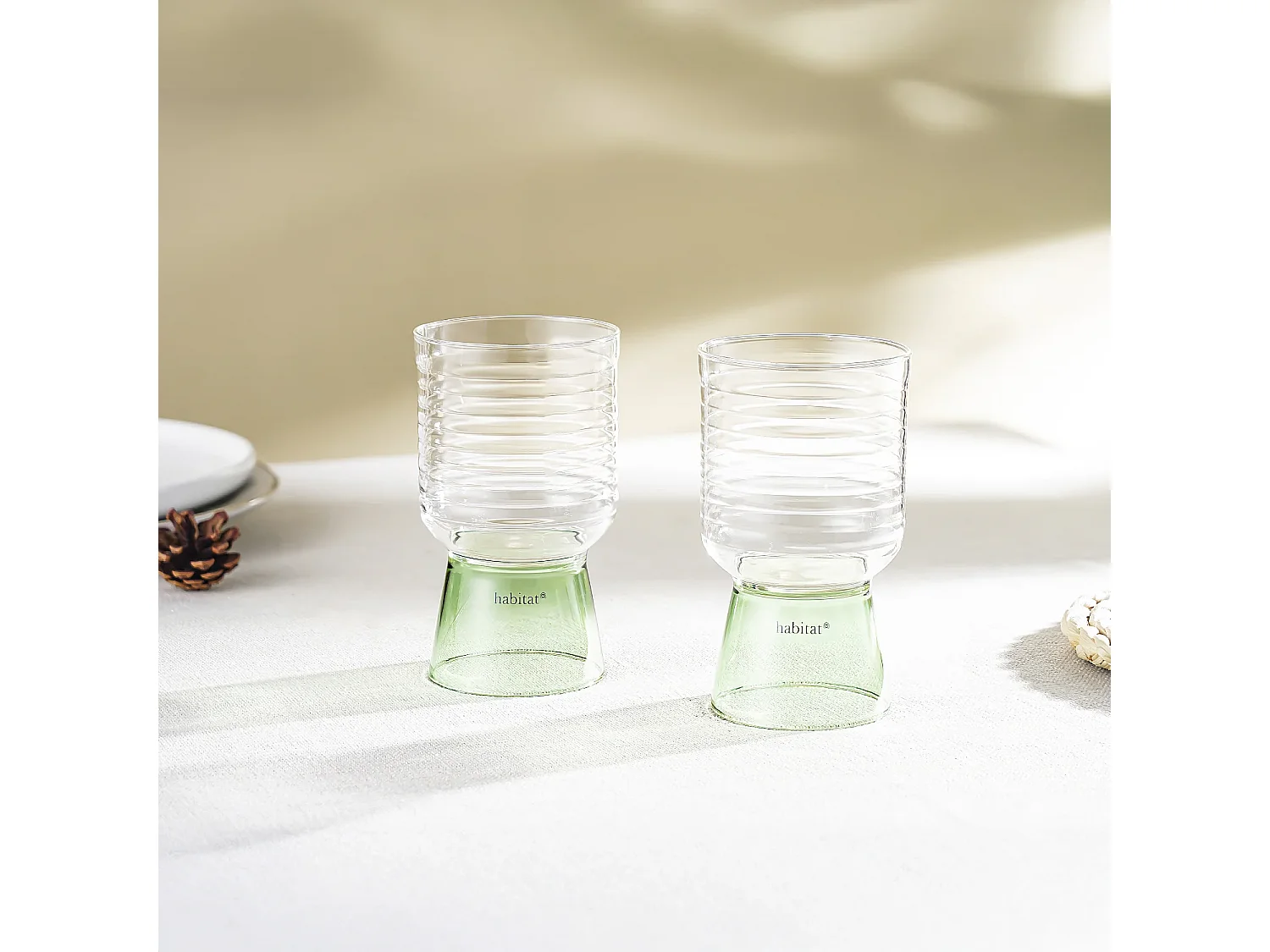 Lot de 2 verres - 35 cl - Vert