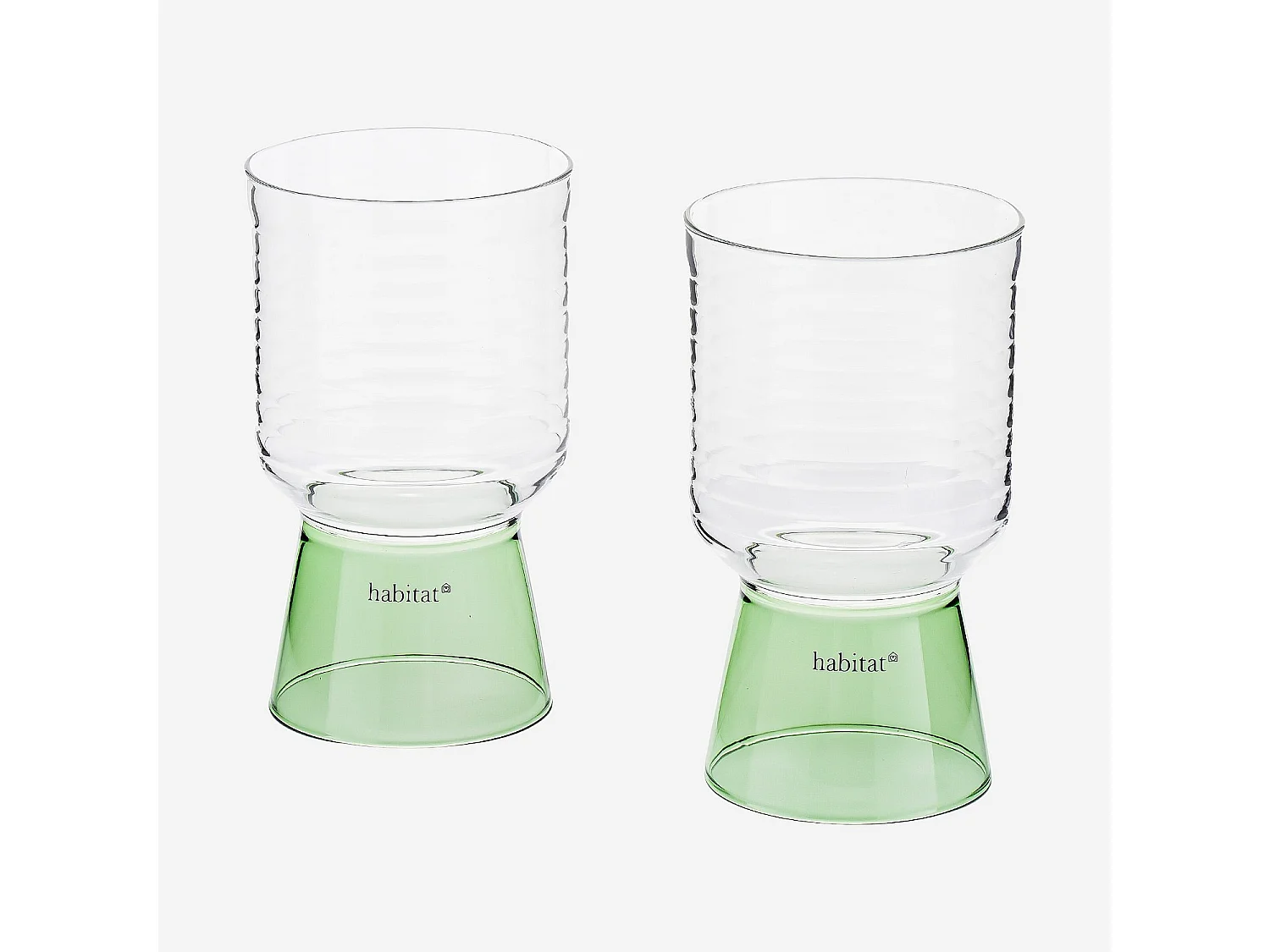 Lot de 2 verres - 35 cl - Vert