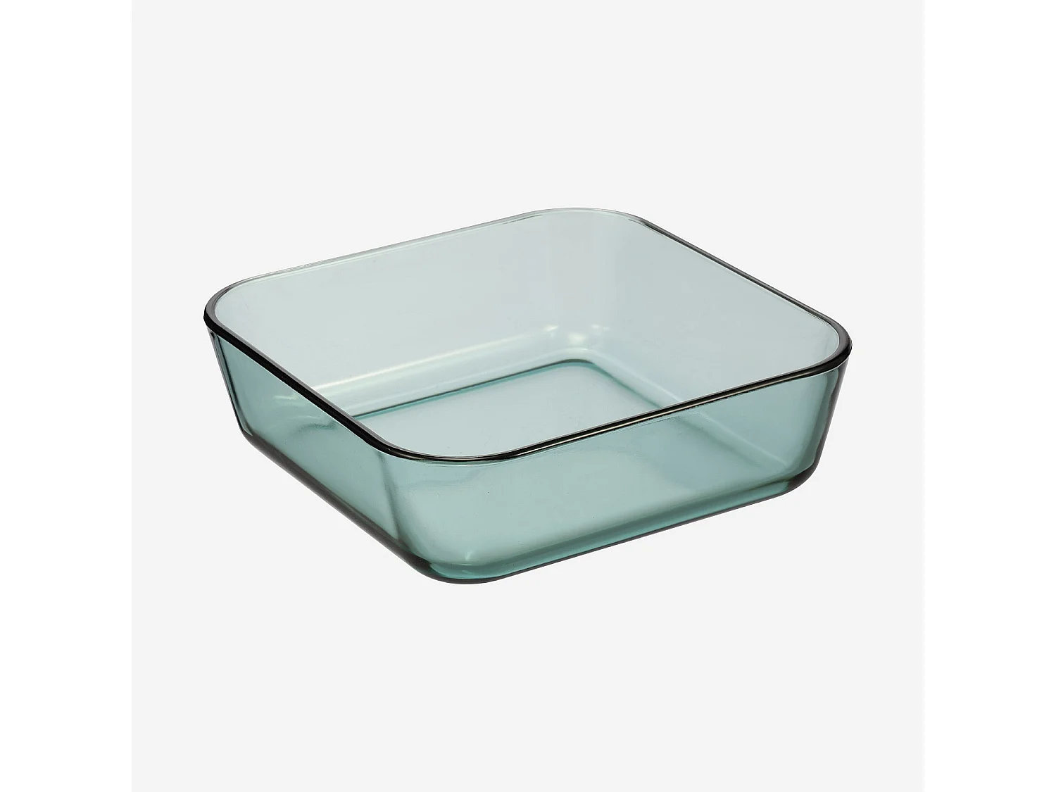 Habitat - Lot de 3 boîtes de conservation carrées en verre avec couvercle transparent et valve - Vert - Aloe