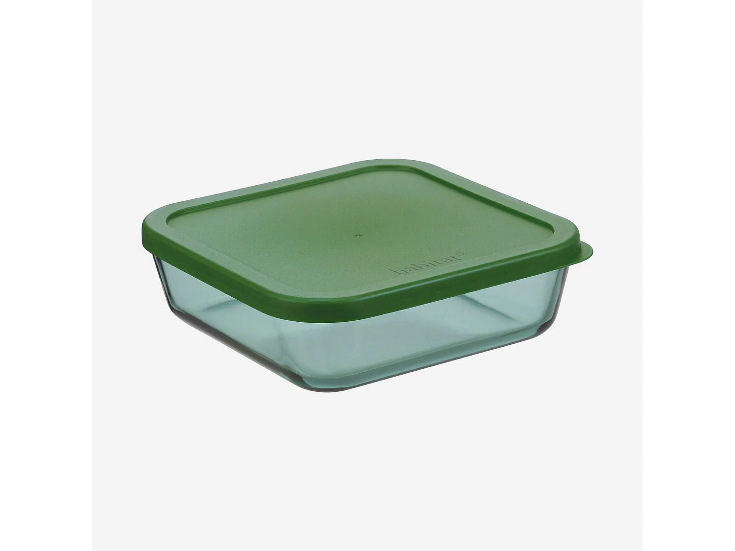 Habitat - Lot de 3 boîtes de conservation carrées en verre - Vert - Aloe