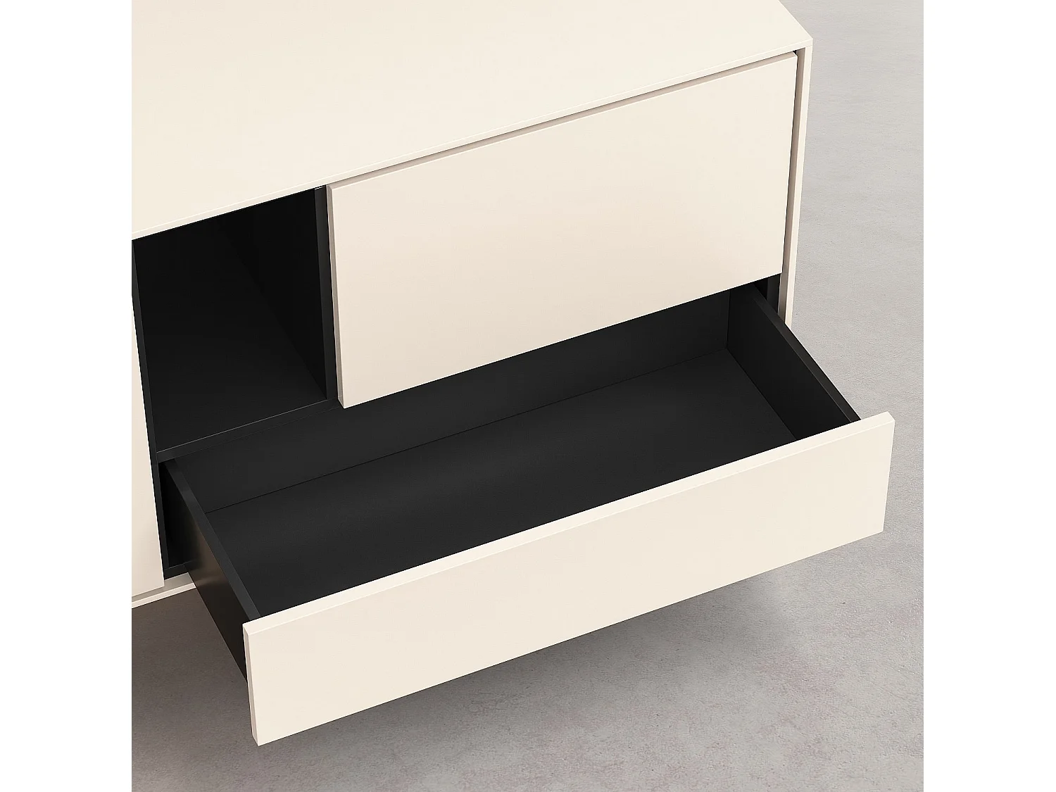 Buffet bas 3 portes et 1 tiroir - Beige - Design by Céline Mognon Fichet