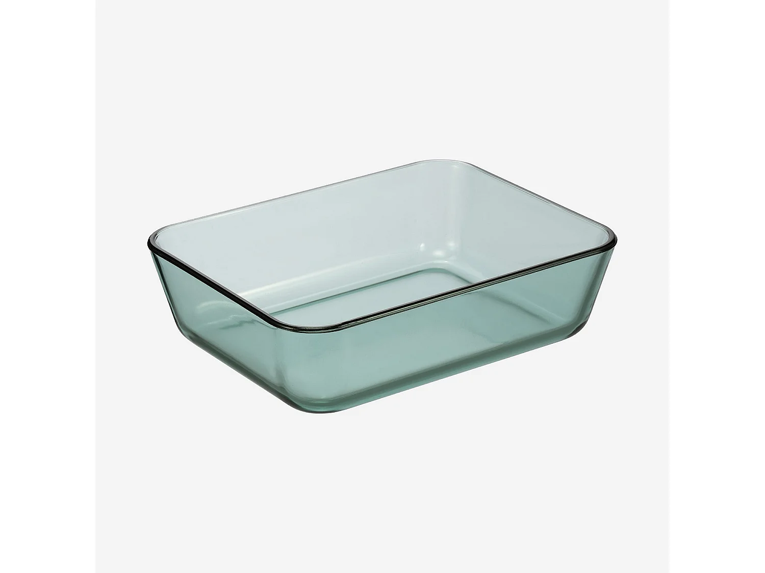 Habitat - Lot de 3 boîtes de conservation rectangulaires en verre avec couvercle transparent et valve - Vert - Aloe