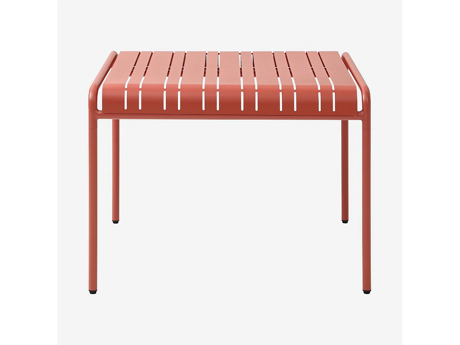 Habitat - Table de jardin en acier - 100 x 100 cm - Terracotta - Azur