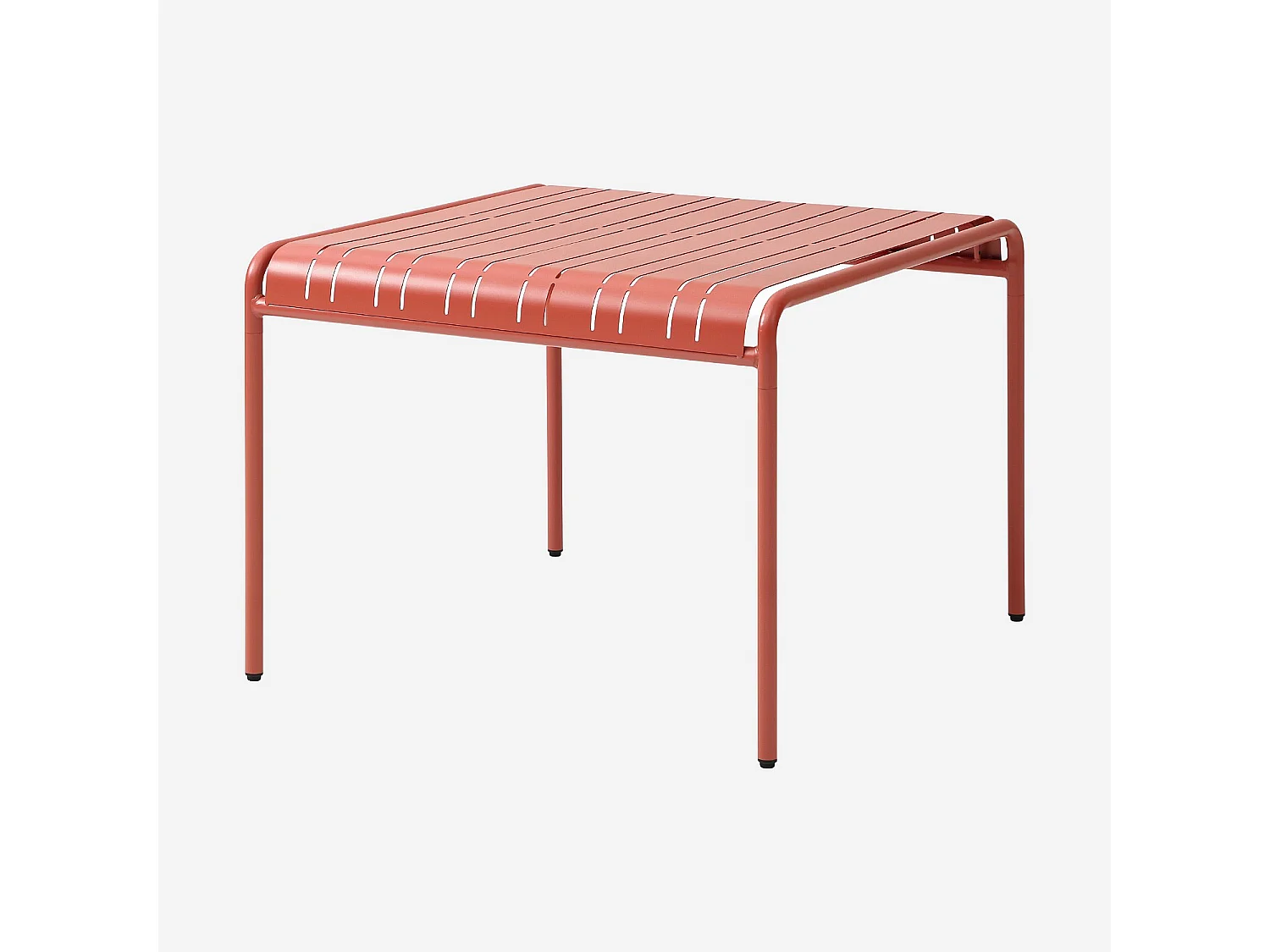 Habitat - Table de jardin en acier - 100 x 100 cm - Terracotta - Azur