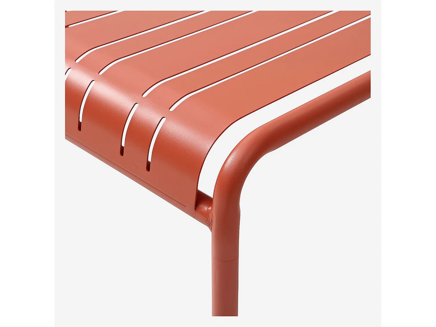 Habitat - Table de jardin en acier - 100 x 100 cm - Terracotta - Azur