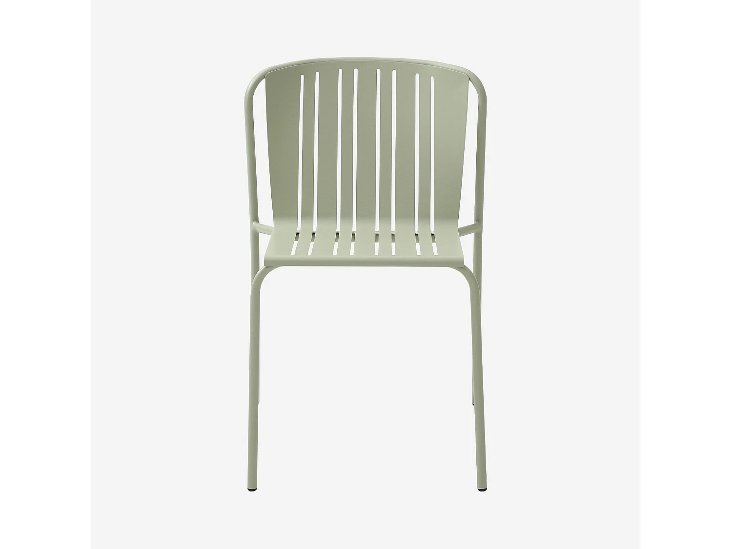 Lot de 2 chaises de jardin en acier - Vert pistache