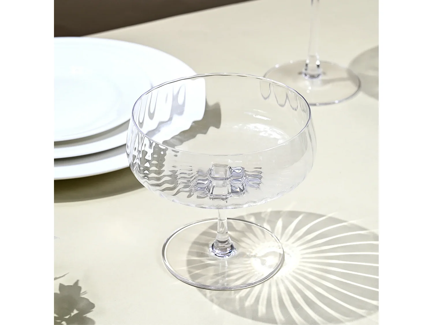 Lot de 6 coupes à glace en verre cristallin - 28 cl - Transparent