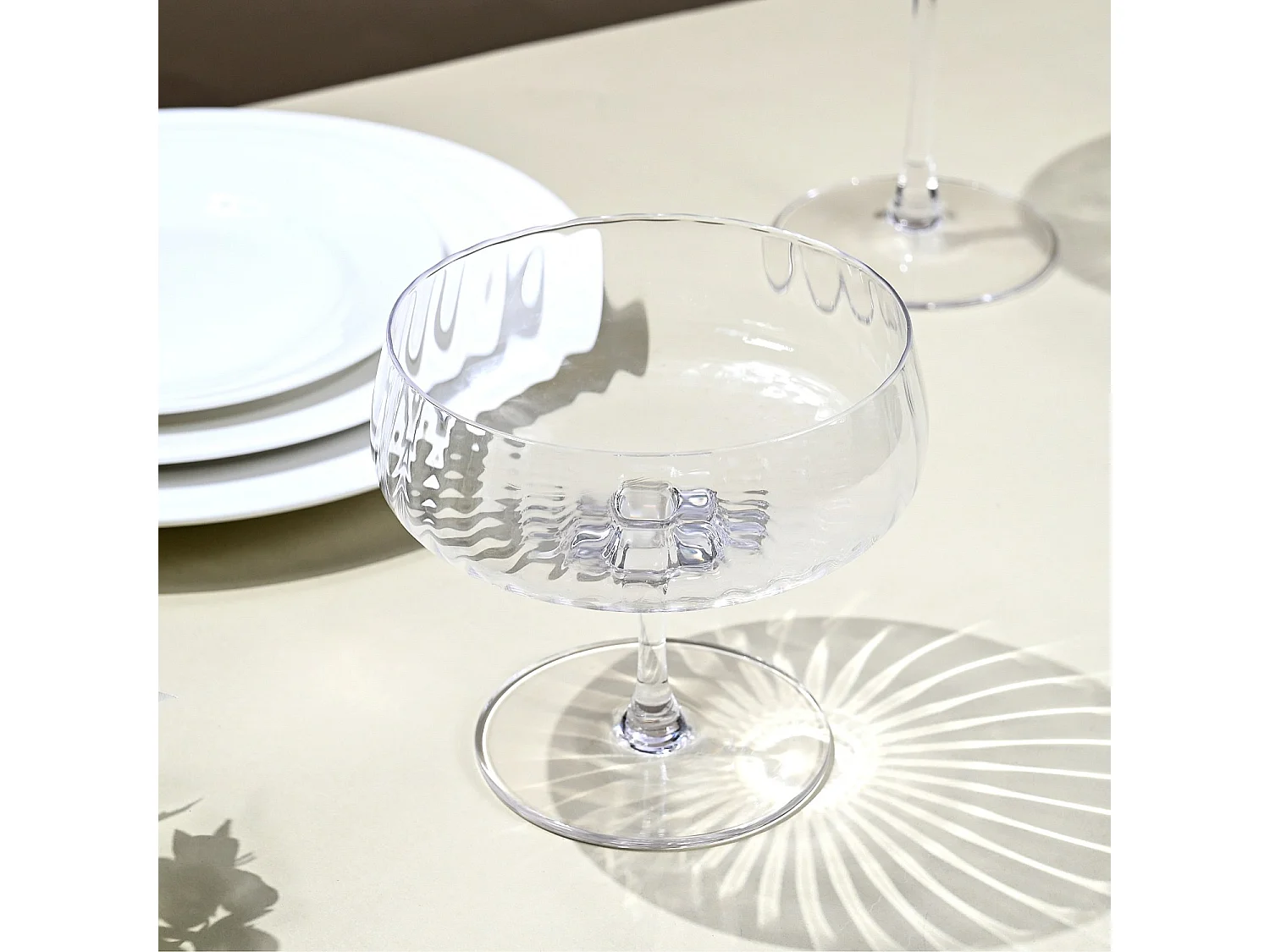 Lot de 6 coupes à glace en verre cristallin - 28 cl - Transparent