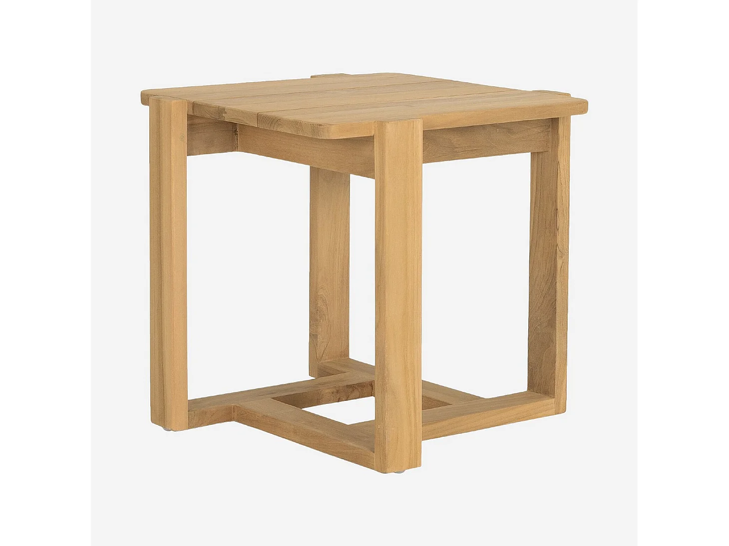 Habitat - Table d’appoint de jardin en teck massif - Naturel CALVIA