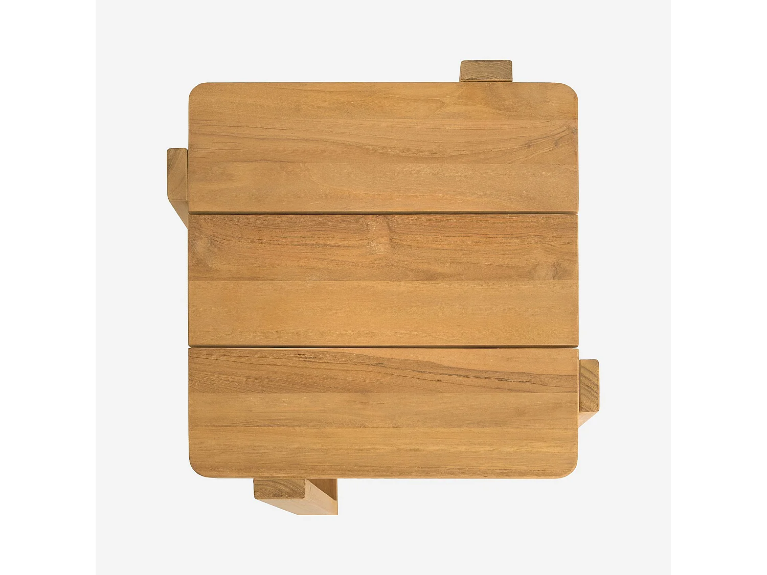 Habitat - Table d’appoint de jardin en teck massif - Naturel CALVIA