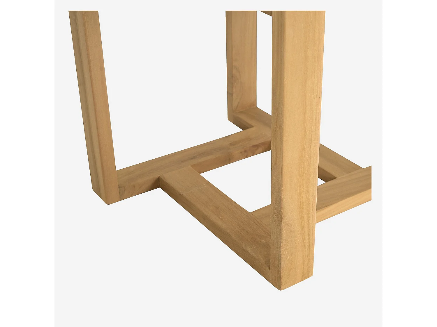 Habitat - Table d’appoint de jardin en teck massif - Naturel CALVIA