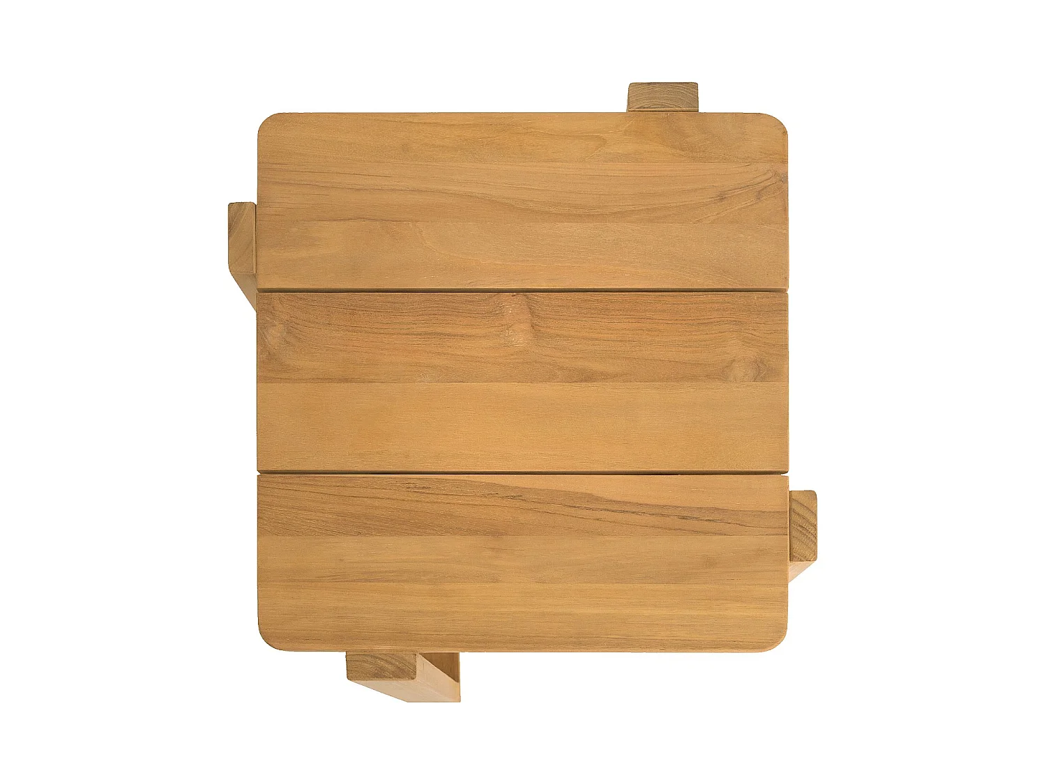 Habitat - Table d’appoint de jardin en teck massif - Naturel - Calvia
