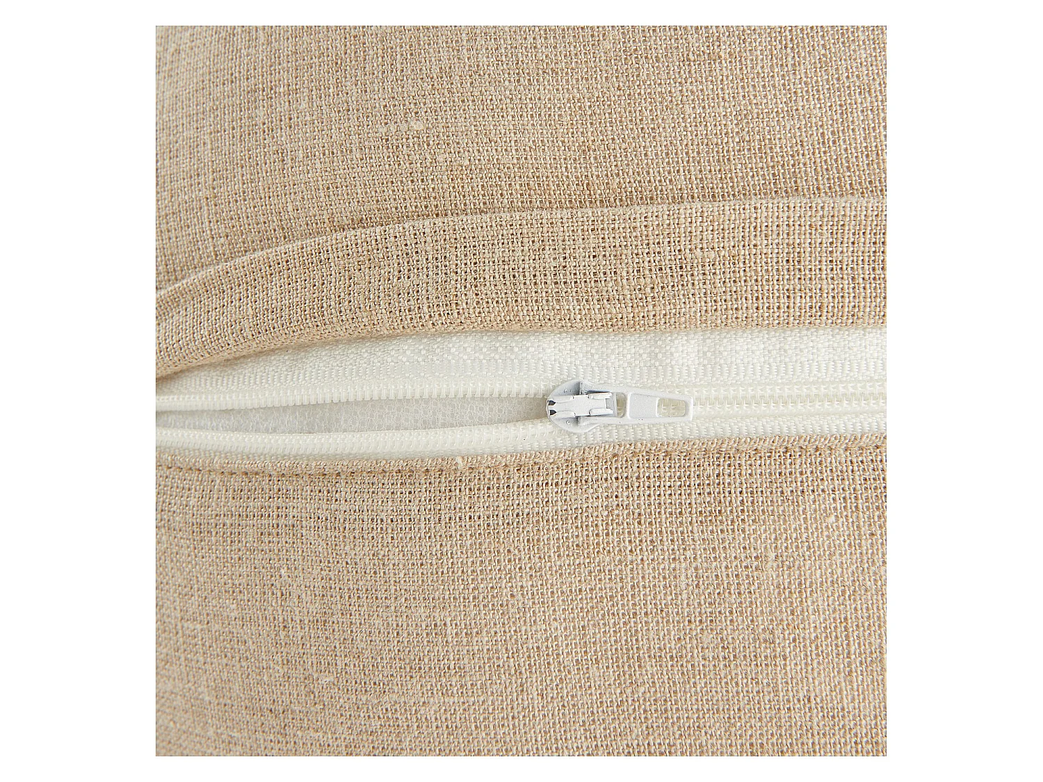 Habitat - Coussin en lin et coton - 40 cm - Beige et orange - Design by Floriane Jacques - Berenice