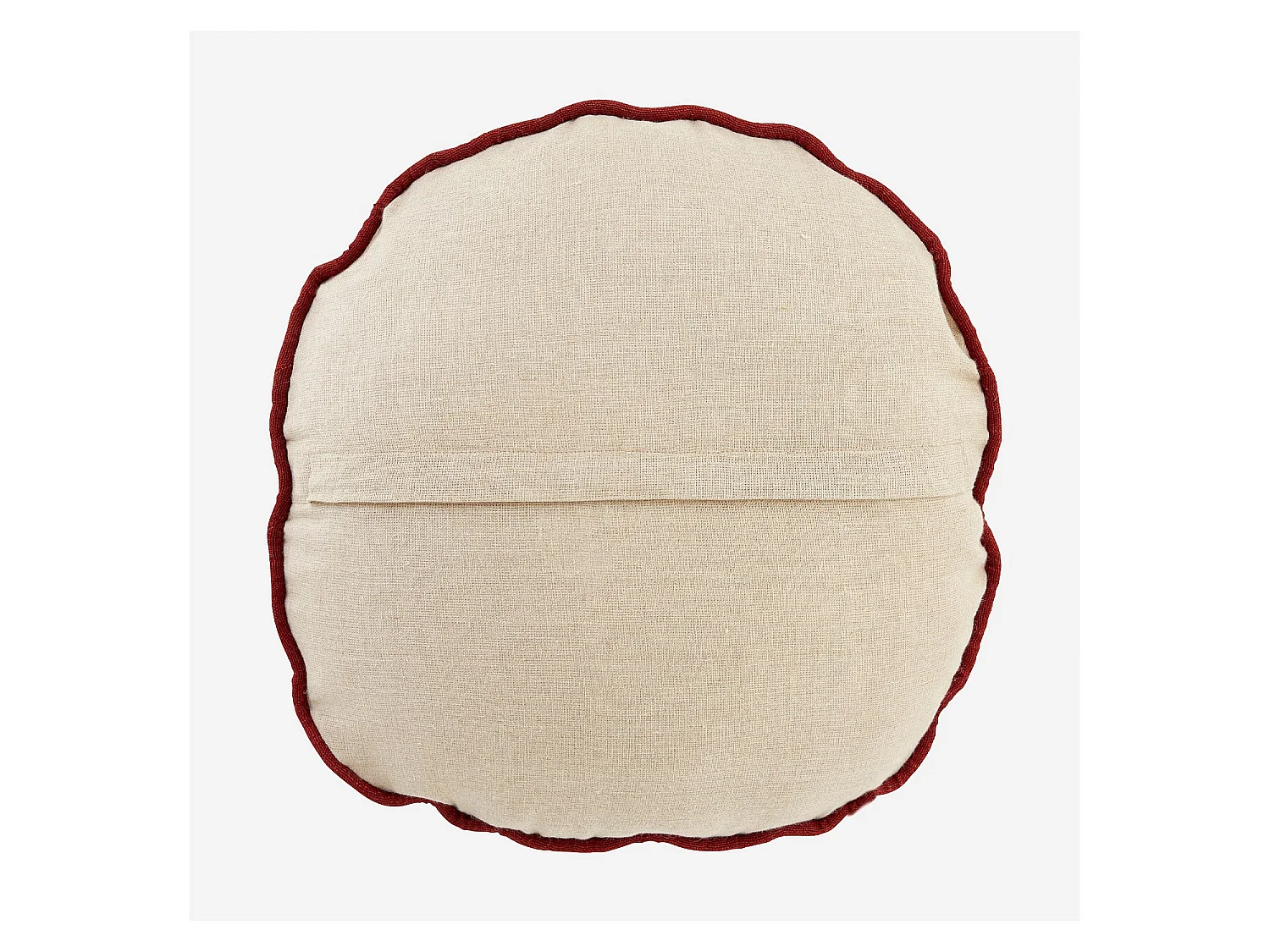 Habitat - Coussin en lin et coton - 40 cm - Beige et orange - Design by Floriane Jacques - Berenice