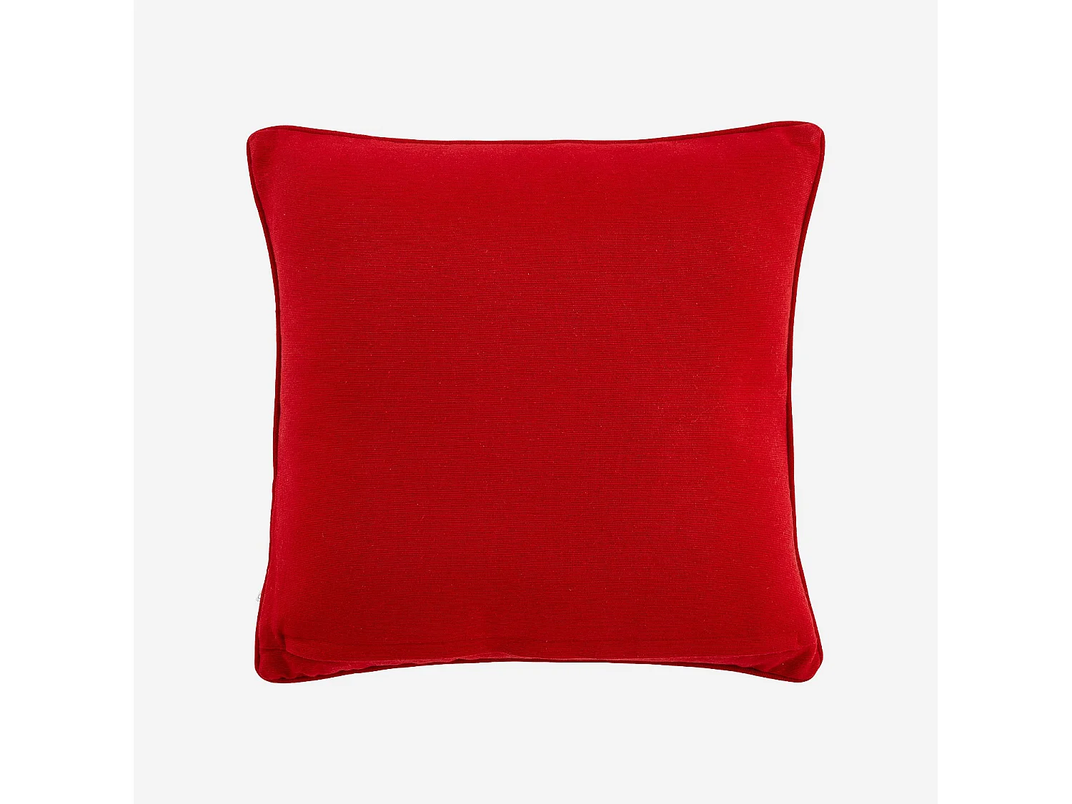 Coussin en coton - 45 x 45 cm - Rouge et Ecru à motifs