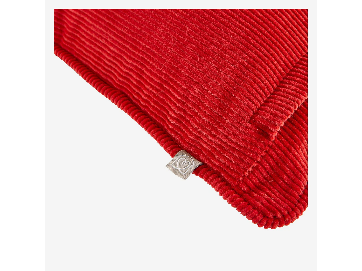 Coussin en lin et coton - 45 x 45 cm - Rouge et Ecru à motifs