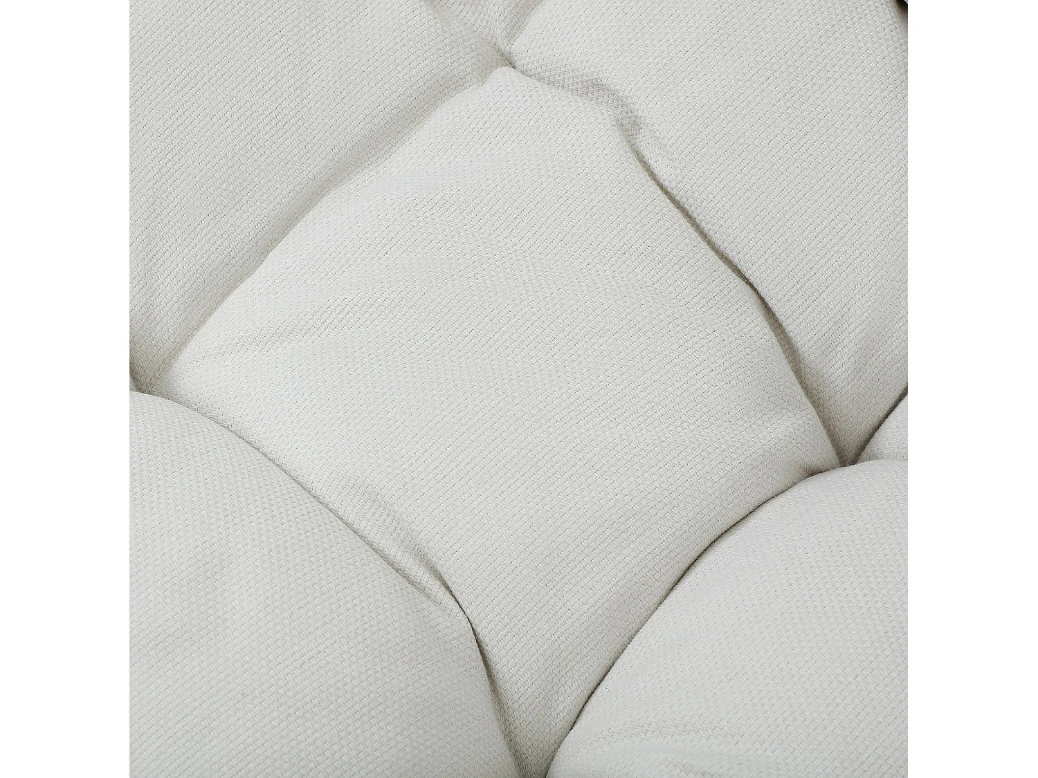 Fauteuil suspendu de jardin en résine tressée et métal blanc - Moka