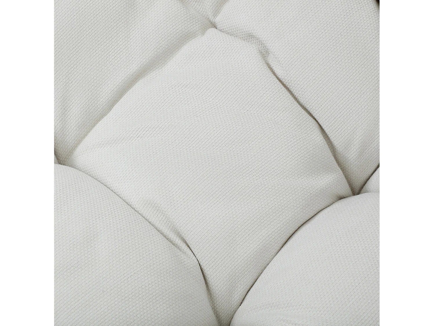 Fauteuil suspendu 2 places de jardin en résine tressée et métal blanc - Vert kaki