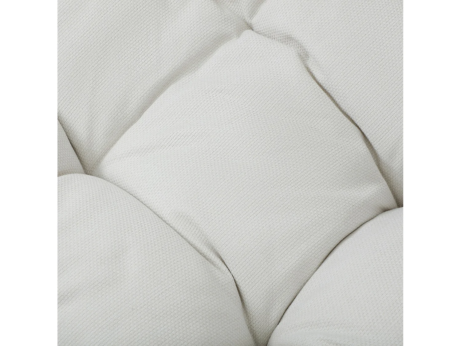 Fauteuil suspendu de jardin en résine tressée et métal blanc - Vert kaki