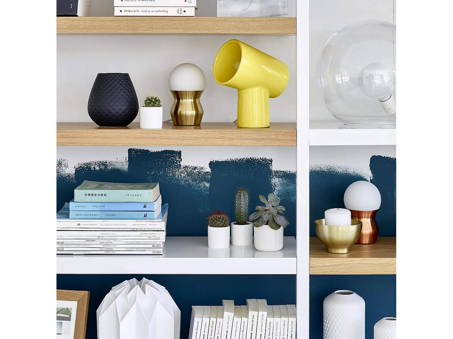 Habitat - Mini lampe de table en verre et métal - 19 cm - Cuivre - Izmo II
