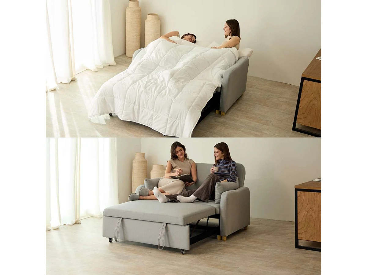 Sofá Cama  Buddy 2 Gris - Nalui