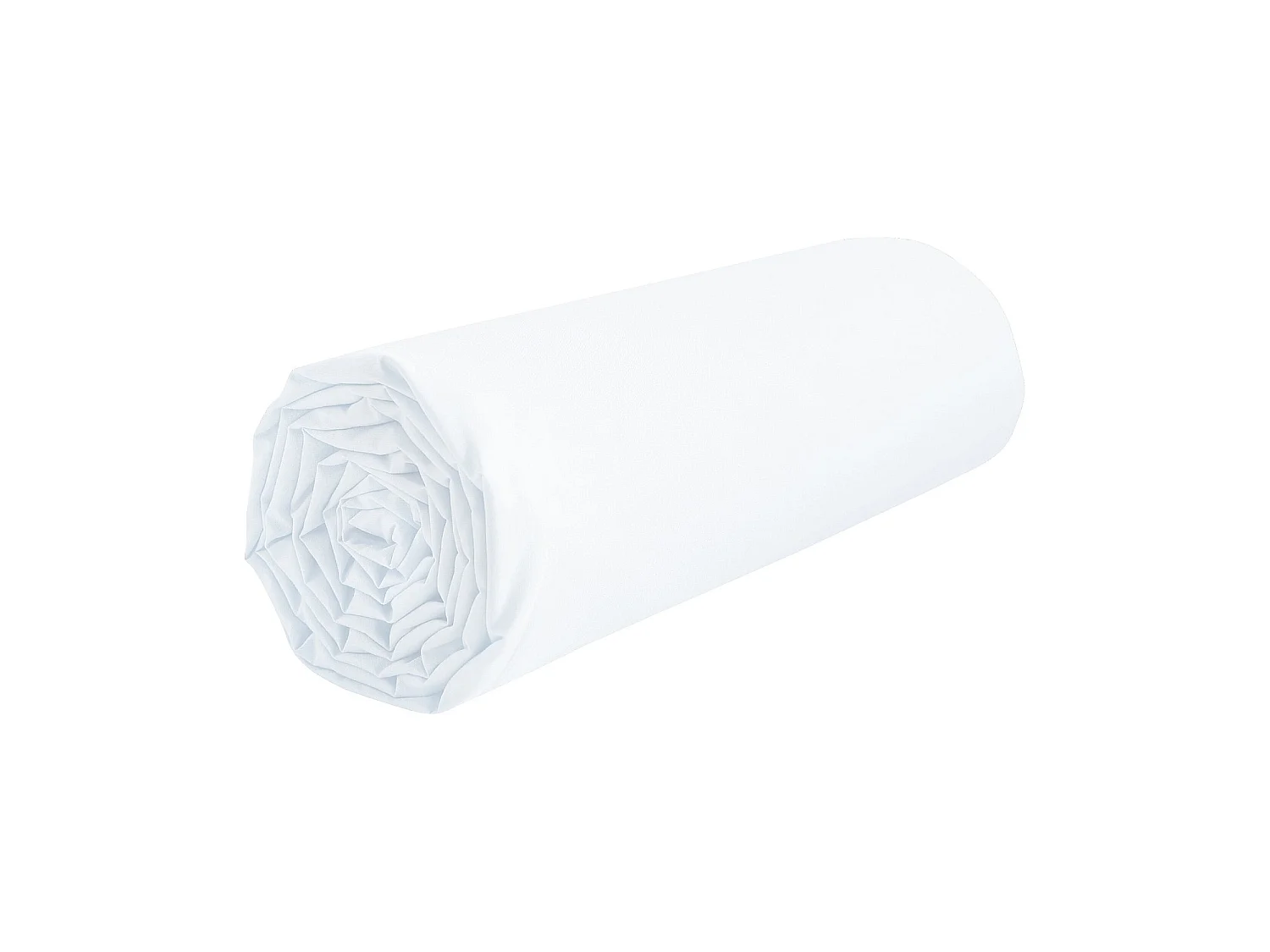 Habitat - Drap housse en percale de coton - 160 x 200 cm - Blanc - Amance