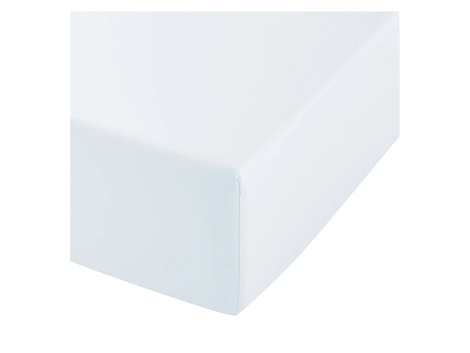 Habitat - Drap housse en percale de coton - 140 x 200 cm - Blanc - Amance