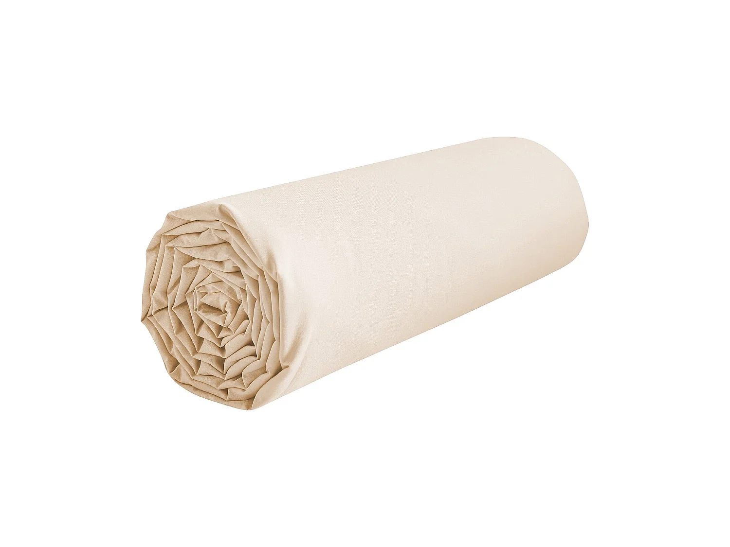 Habitat - Drap housse en percale de coton - 160 x 200 cm - Ivoire - Amance