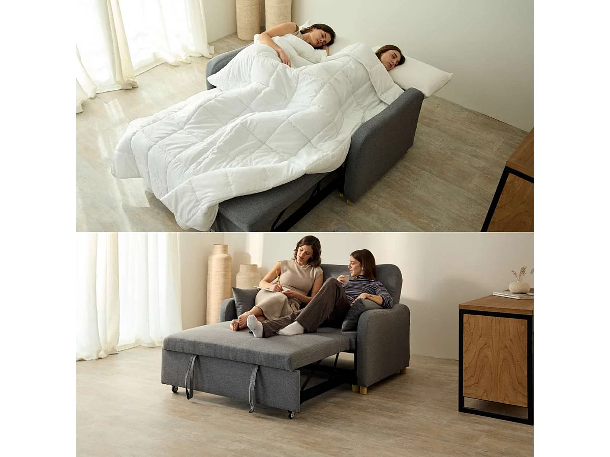Sofá Cama  Buddy 2 Gris Marengo - Nalui