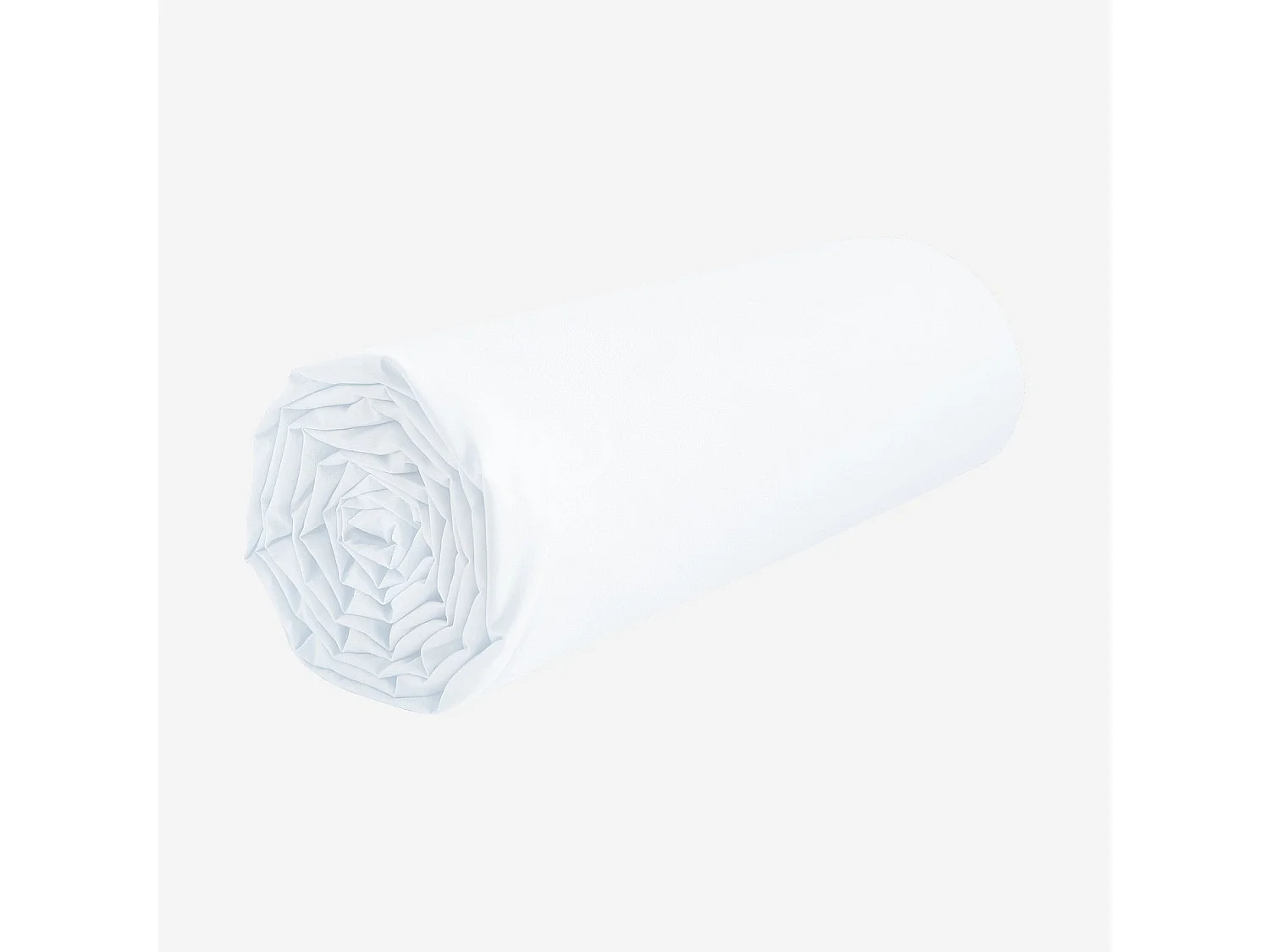Habitat - Drap housse en percale de coton - 180 x 200 cm - Blanc - Amance