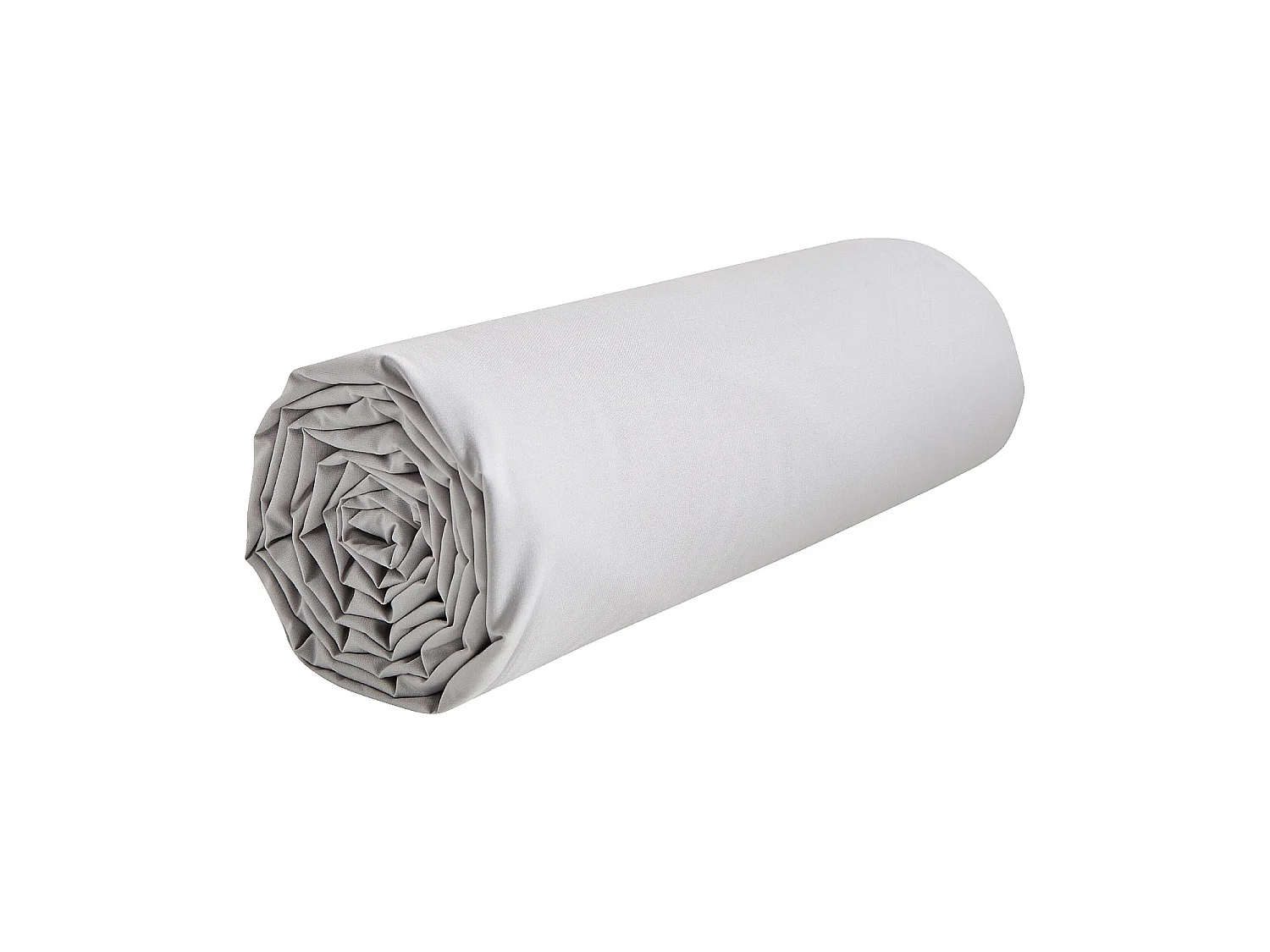 Habitat - Drap housse en percale de coton - 140 x 200 cm - Gris perle - Amance