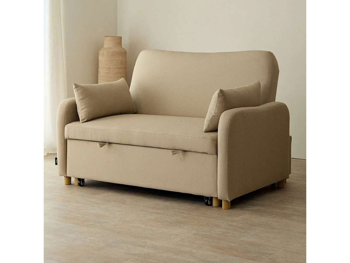Sofá Cama  Buddy 2 Beige - Nalui