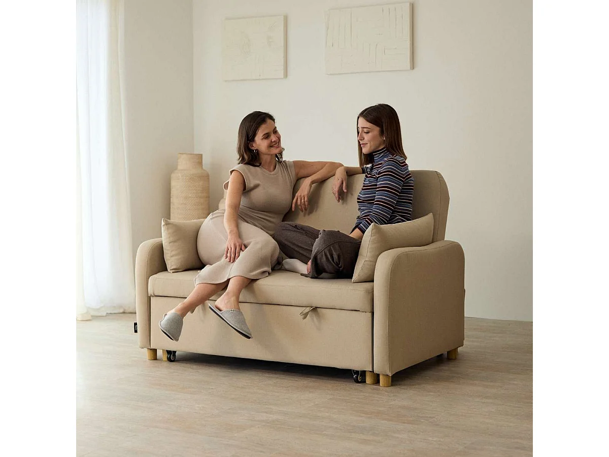 Sofá Cama  Buddy 2 Beige - Nalui