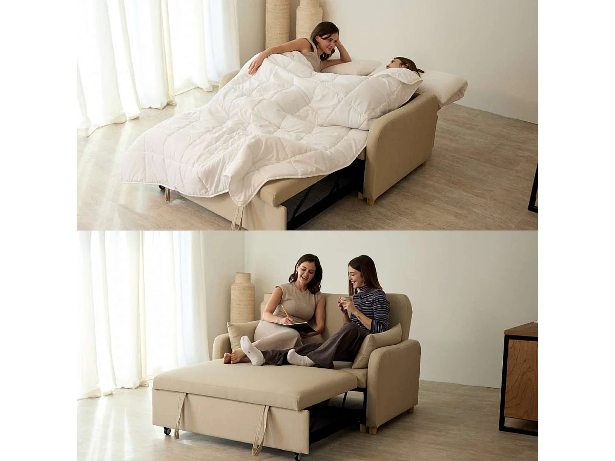Sofá Cama  Buddy 2 Beige - Nalui