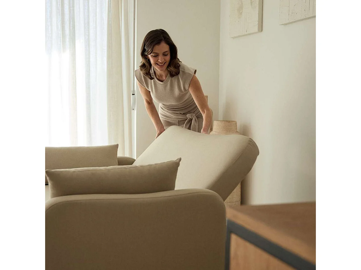 Sofá Cama  Buddy 2 Beige - Nalui