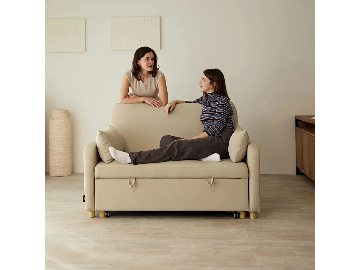 Sofá Cama  Buddy 2 Beige - Nalui