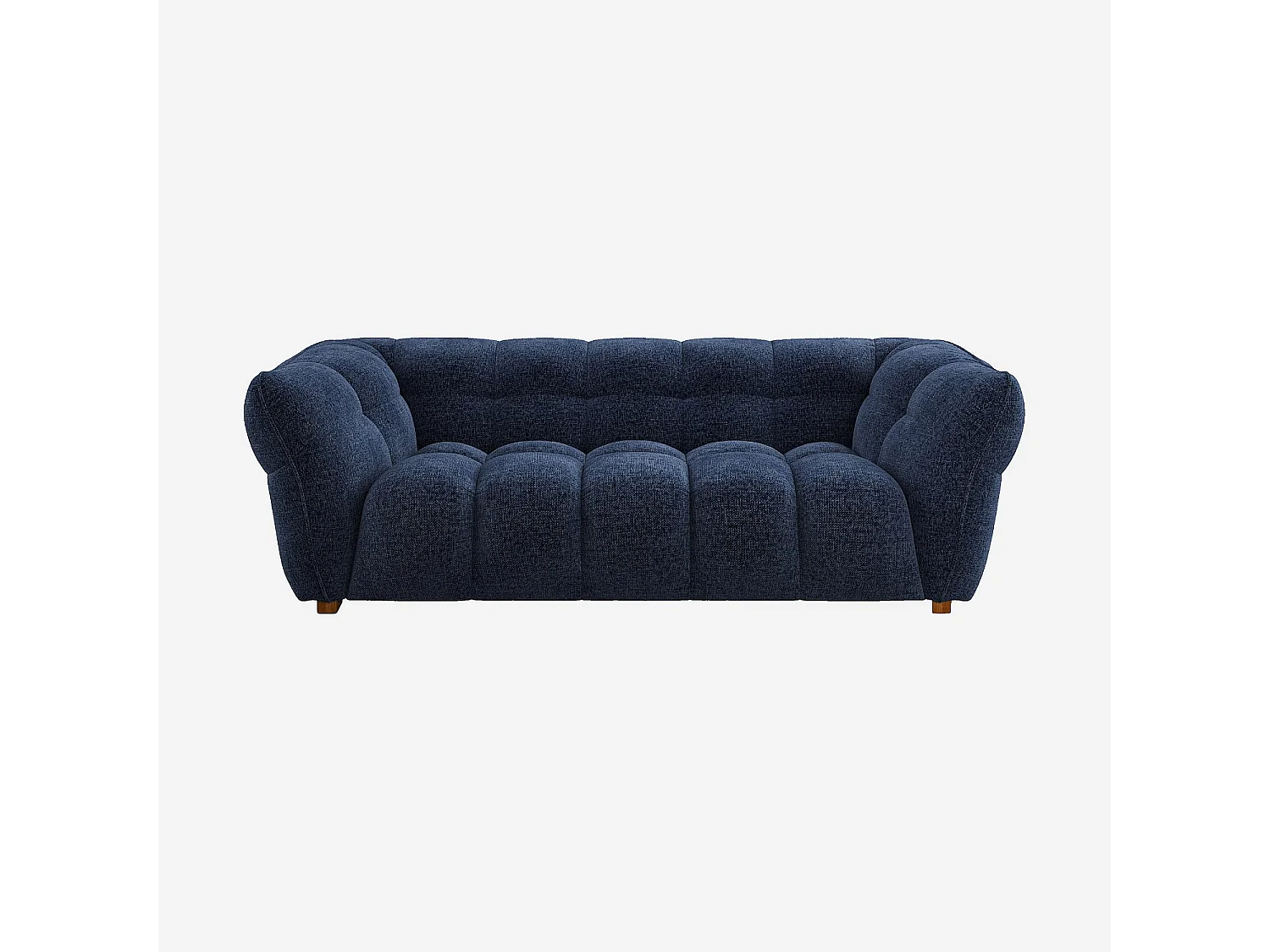 Canapé 3 places en tissu chenille Nino - Bleu marine