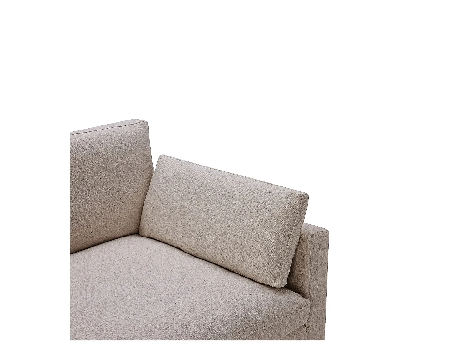 Habitat - Module d'angle avec accoudoir réversible en tissu - Taupe - Lavinio