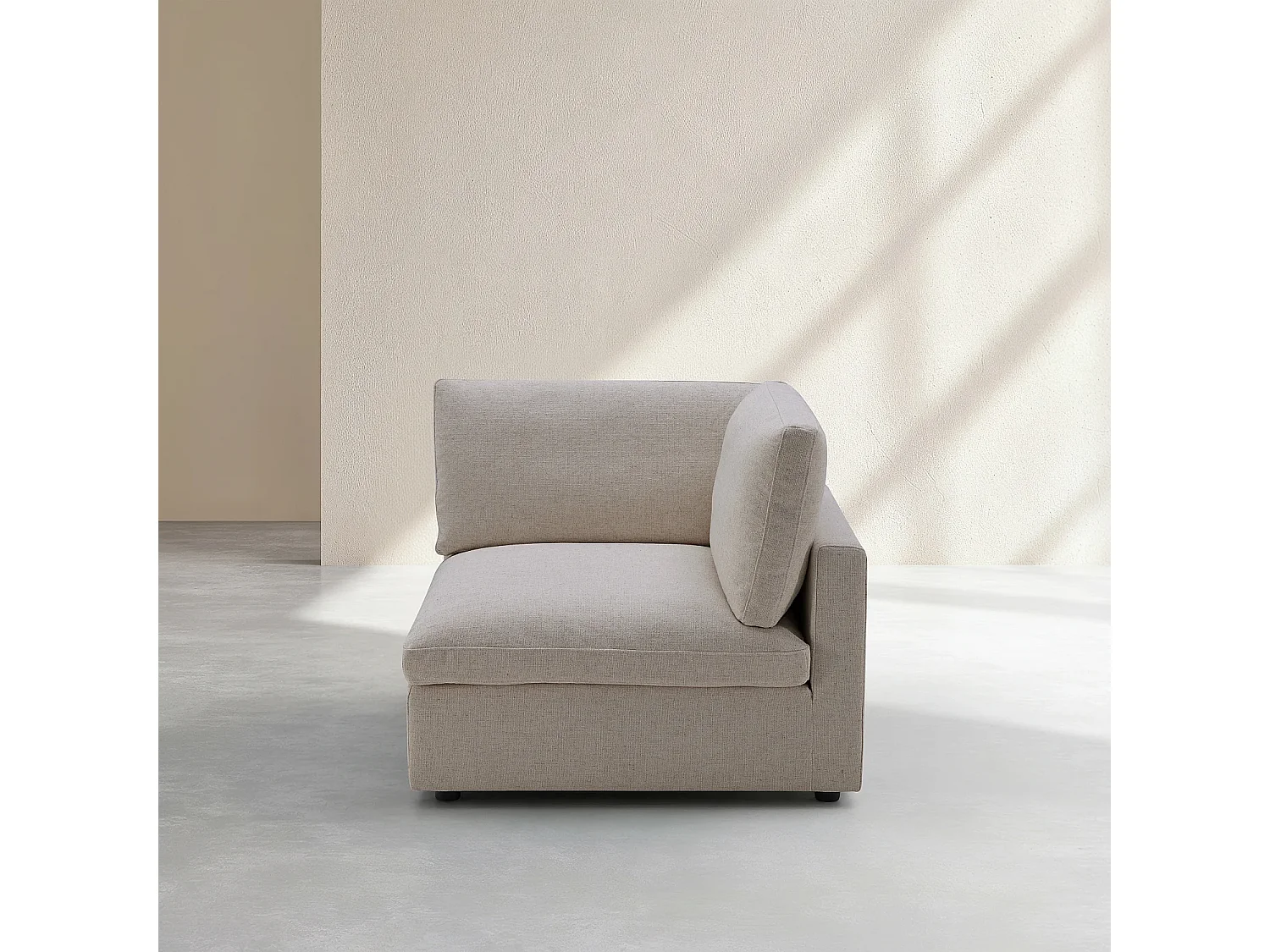 Fauteuil d'angle en tissu - Taupe