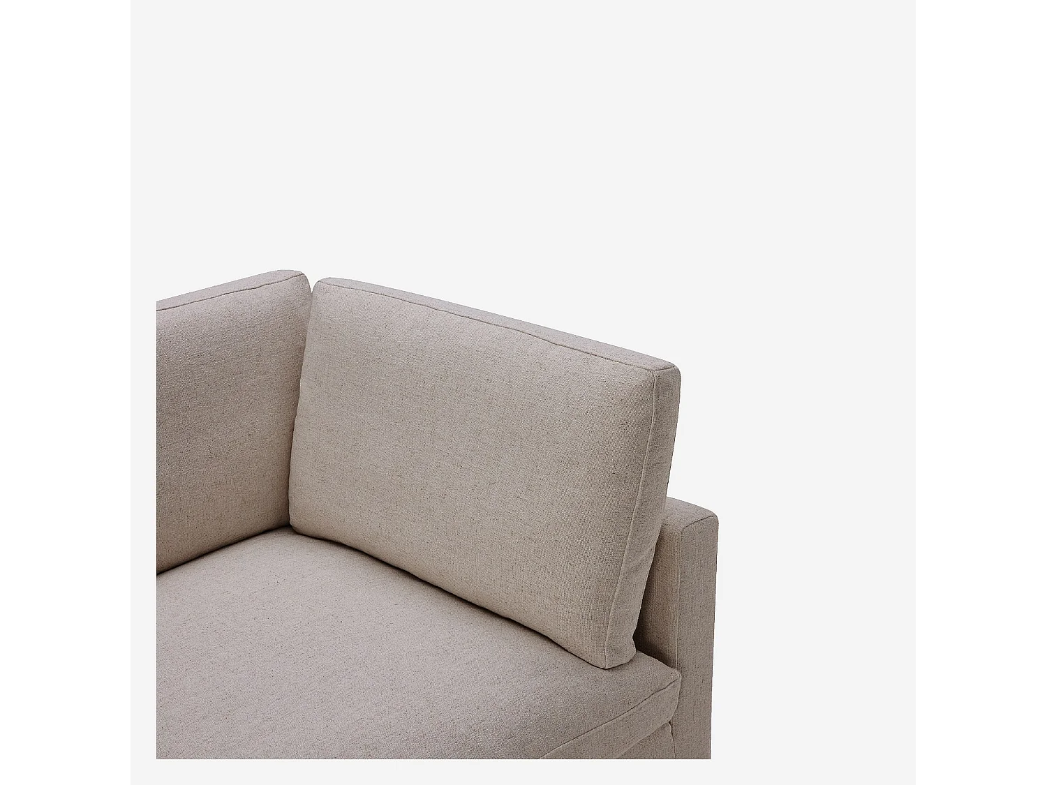 Fauteuil d'angle en tissu - Taupe